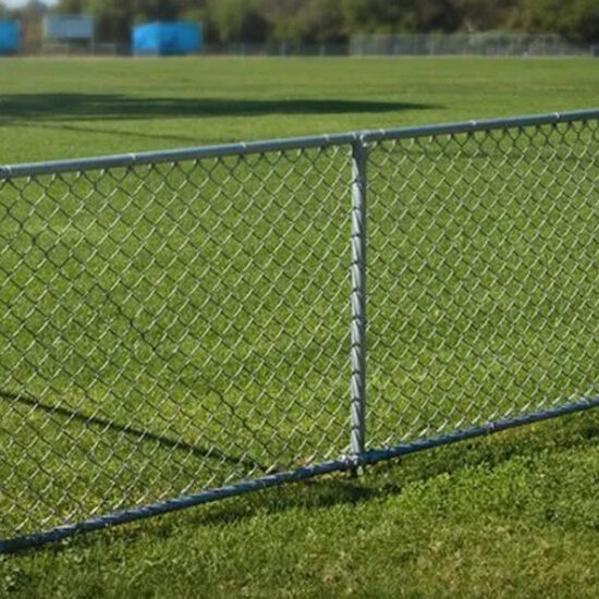 Chain link fence installation field