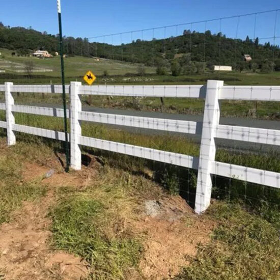 white ranch fence installation