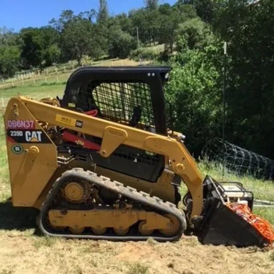 Skid steer moving fence wire