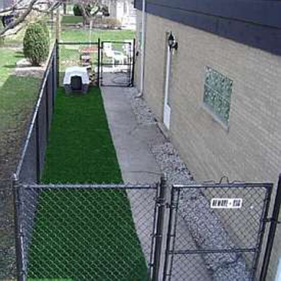 Chain link fence gate installation