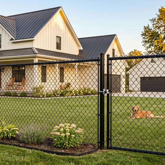 Chain link fence installation home